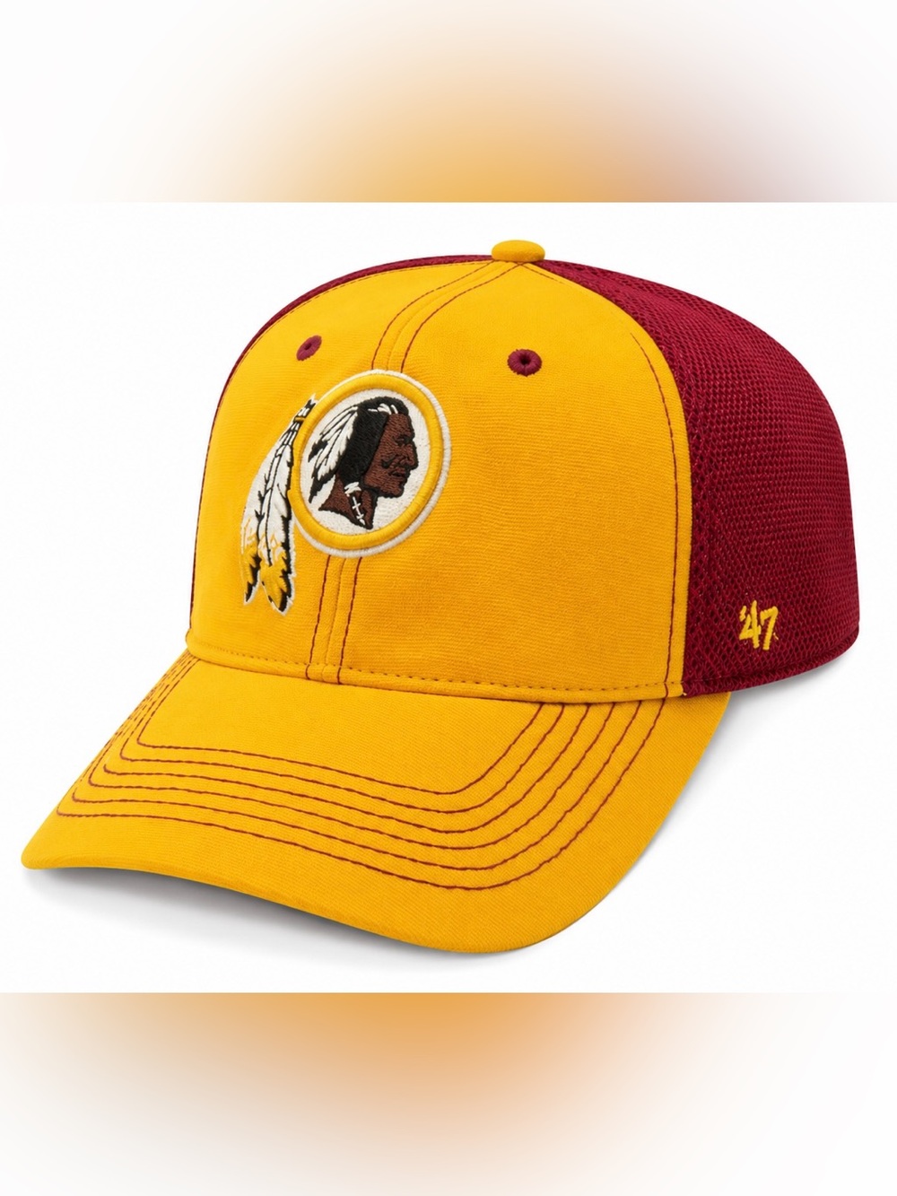 ‘47 Brand Gold and Burgundy NFL Washington Redskins Commanders Hat